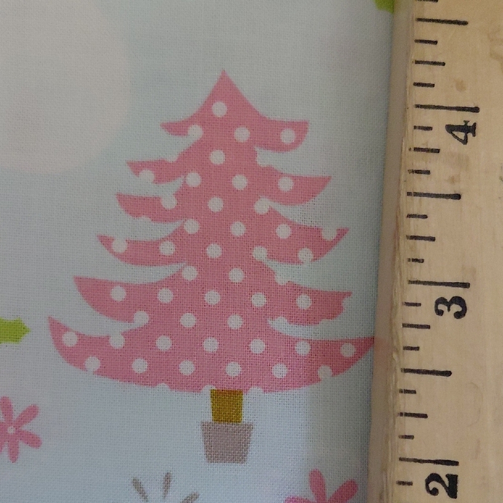 Christmas Pastel Snowman and Tree Fabric - Picture 4 of 7